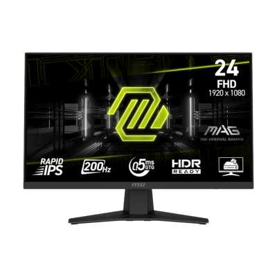 Монитор 23.8" MSI MAG 244F IPS 1920x1080, 200 Гц, 0.5 мс, 16:9, 300 кд/м², HDMI 2.0b, DP, USB-C, 3.5 мм, FreeSync, черный