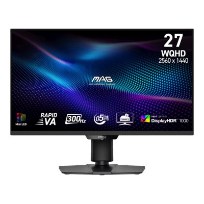 Монитор 27" MSI MAG 274QPF X30MV Rapid VA 2560x1440, 300 Гц, 0.5 мс, 16:9, 1000 кд/м², miniLED, DisplayHDR 1000, HDMI 2.1, DP 1.4a, 3.5 Jack, Adaptive-Sync, черный