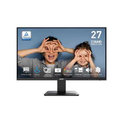 Монитор 27" MSI PRO MP273U IPS 3840x2160, 60 Гц, 4 мс, 16:9, 300 кд/м2, 2xHDMI, 1xDP, 1x3.5 мм, черный