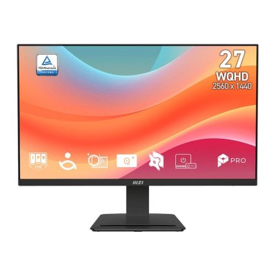 Монитор 27" MSI PRO MP273Q E7 IPS 2560x1440, 75 Гц, 1 мс, 16:9, 250 кд/м², 2×HDMI 2.0, DP 1.4, 3.5 Jack, HDR10, Adaptive-Sync, черный