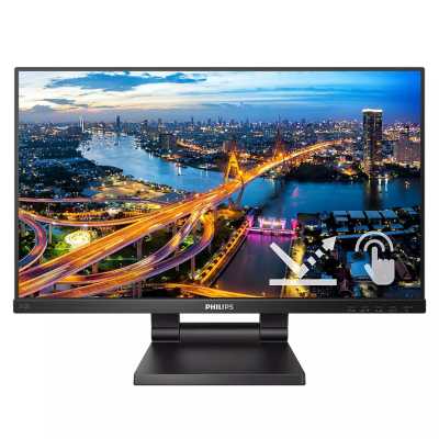 Монитор 23.8" Philips 242B1TC IPS 1920x1080, 75 Гц, 4 мс, 16:9, 250 кд/м2, 1xHDMI, 1xDP, 1xVGA, 4xUSB 3.2, сенсорный, выход на наушники, черный