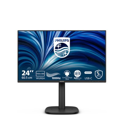 Монитор 24.1" Philips 24B2N3200D черный IPS LED 4ms 16:10 HDMI M/M матовая HAS Piv 300cd 178гр/178гр 1920x1200 100Hz VGA DP FHD USB 5.76кг