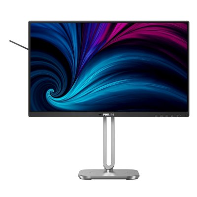 Монитор 23.8" Philips 24B2U4301 IPS 1920x1080, 120 Гц, 4 мс, 16:9, 300 кд/м², HDMI 1.4, DP 1.4, 2xUSB-C (90 Вт), USB Hub (3x USB 3.0), 3.5 Jack, динамики (2x2 Вт), RJ45, HDR10, Adaptive-Sync, черно-серебристый