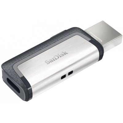 Флешка USB Sandisk DDC2 Ultra Dual (SDDDC2-032G-G46), 32Gb, USB 3.0/USB 3.1 Type C, R/W 150/30, серый/черный