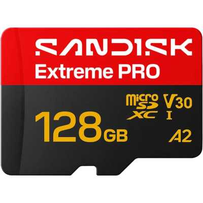 Флеш карта microSDXC 128GB SanDisk EXTREME PRO Class 10, UHS-I, U3, W30, W120, R 250 МБ/с, <SDSQXCJ-128G-GS6MA>