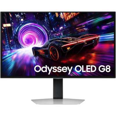 Монитор 27" Samsung Odyssey OLED G8 S27FG812SIXCI OLED 3840x2160, 240 Гц, 0.03 мс, 16:9, 250 кд/м², 2xHDMI 2.1, DP 1.4, USB Hub (2x USB 3.0), FreeSync, G-Sync, HDR10+, черный/серебристый