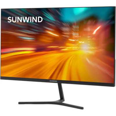 Монитор 23.8" SunWind SM-24FI401 IPS 1920x1080, 180 Гц, 1 мс, 16:9, 250 кд/м², 1xVGA, 1xHDMI, 1xDP, 1x3.5 мм, черный