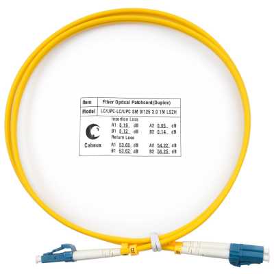 Патч-корд Cabeus FOP(D)-9-LC-LC-1M 2x9/125 OS2 LC дуплекс-LC дуплекс 1м LSZH желтый