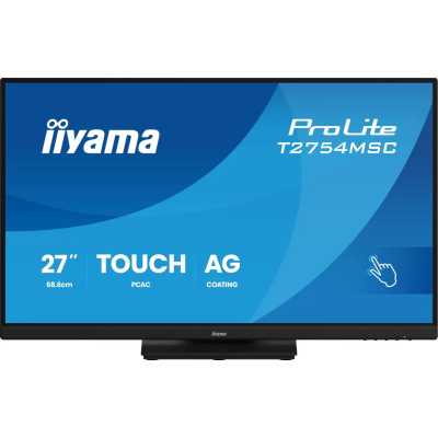Монитор Iiyama 27" ProLite T2754MSC-B2AG черный IPS LED 16:9 HDMI M/M глянцевая HAS 300cd 178гр/178гр 1920x1080 75Hz VGA FHD USB Touch 6.6кг