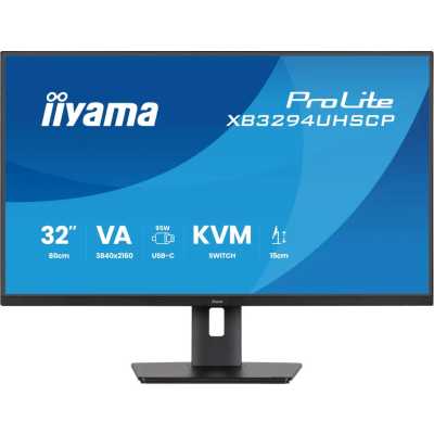 Монитор Iiyama 32" ProLite XB3294UHSCP-B1 черный VA LED 2ms 21:9 HDMI M/M матовая HAS 400cd 178гр/178гр 3440x2160 75Hz DP 4K USB 9.7кг