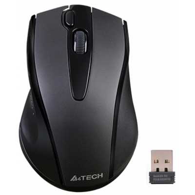 Мышь A4Tech V-Track G9-500FS черный оптическая 1200dpi silent беспров. USB 4but