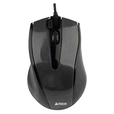 Мышь проводная A4Tech N-500F серый глянец/черный, 1200 dpi, USB, кнопки - 4