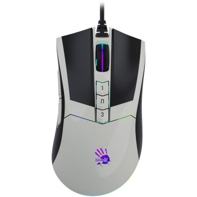 Мышь проводная A4Tech Bloody W90 Max белый/черный, 10000 dpi, USB, кнопки - 10