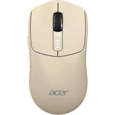 Мышь беспроводная Acer OMR312 бежевый, 3200 dpi, радиоканал, Bluetooth, USB, кнопки - 5