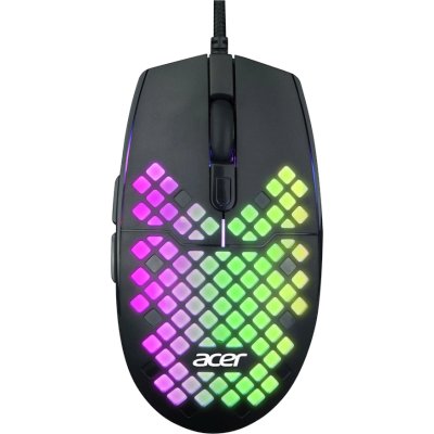 Мышь проводная Acer OMW134 черный, 3200 dpi, USB, кнопки - 6