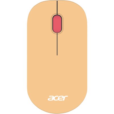 Мышь беспроводная Acer OMR205 бежевый/розовый, 1200 dpi, радиоканал, USB, кнопки - 3