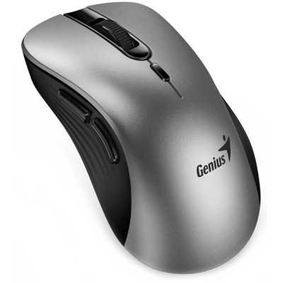 Мышь беспроводная Genius Ergo 8100S AI серебристо-серый, 1600 dpi, радиоканал, USB, кнопки - 6