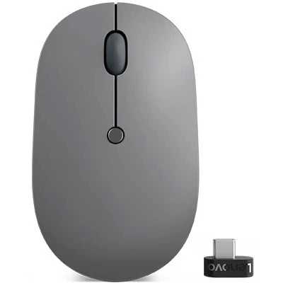 Мышь Lenovo Go серый оптическая 2400dpi беспров. USB-C для ноутбука 3but (GY51C21210)