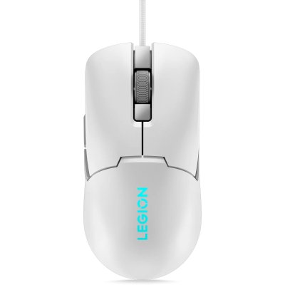 Мышь проводная Lenovo Legion M300s белый, 8000 dpi, USB, кнопки - 6