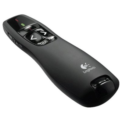 Презентер беспроводной Logitech R400 черный, радиоканал, USB, кнопки - 5