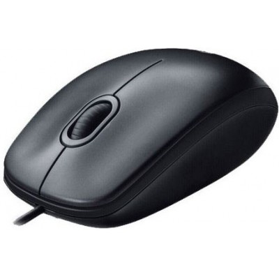 Мышь проводная Logitech M100/100R DARK/GREY (темно-серая/черная), 1000 dpi, USB, кнопки - 3