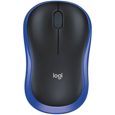 Мышь беспроводная Logitech M185 синий, 1000 dpi, радиоканал, USB, кнопки - 3