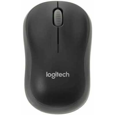 Мышь беспроводная Logitech M186 черный/серый, 1000 dpi, радиоканал, USB, кнопки - 3