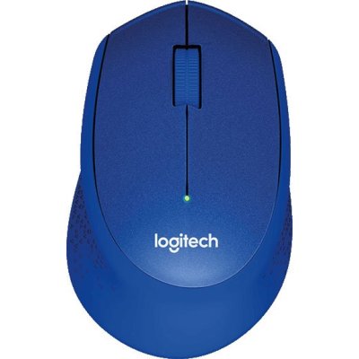 Мышь беспроводная Logitech M330 SILENT PLUS синий, 1000 dpi, радиоканал, USB, кнопки - 3