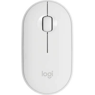 Мышь беспроводная Logitech Pebble M350 белый, 1000 dpi, радиоканал, Bluetooth, USB, кнопки - 3
