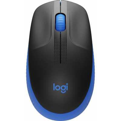 Мышь беспроводная Logitech M190 черный/синий, 1000 dpi, радиоканал, USB, кнопки - 3