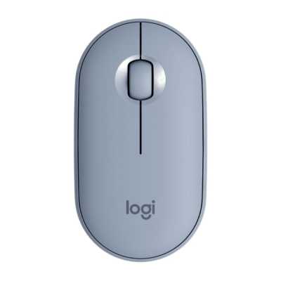 Мышь беспроводная Logitech Pebble M350 серый, 1000 dpi, радиоканал, Bluetooth, USB, кнопки - 3