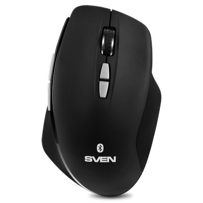 Мышь Sven RX-590SW чёрная (бесш. кл., Bluetooth, 2,4GHz, 6+1кл., ST, 800-1600DPI, блистер)
