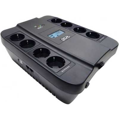 ИБП SPD-550U LCD, линейно-интерактивный, цифровой дисплей, 550 ВA, 330 Вт, 4 евророзетки с резервным питанием, 4 евророзетки с фильтрацией, USB, защита RJ45/RJ11, батарея свинцово-кислотная 12В 7.2Ач, ШхГхВ 285х232х103мм, 6.8 кг/ UPS SPD-550U LCD, line-in