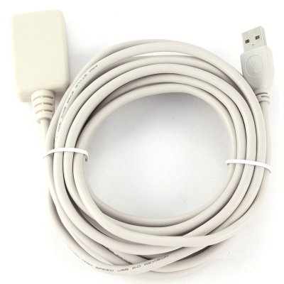 Кабель Gembird USB 2.0 удлинительный, активный 4.8м AM/AF, черный