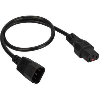 Шнур питания Lanmaster LAN-PP13L/14-1.0-BK C13-С14 проводник.:3x0.75мм2 1м 220В черный