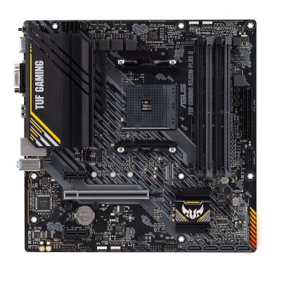 Материнская плата Asus TUF GAMING A520M-PLUS II , AM4, AMD A520, 4xDDR4, 4xSATA, 2xM.2, 1xPCIe 3.0 x16, 2xPCIe 3.0 x1, 1xVGA, 1xDVI, 1xHDMI, 1x1Gb LAN, 1xUSB-A 10Gbps, 4xUSB-A 5Gbps, 2xUSB-A 2.0, 3x3.5 мм, 7.1, mATX