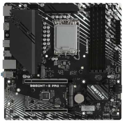 Материнская плата Biostar B860MT-E PRO Soc-1851 Intel B860 4xDDR5 mATX AC`97 8ch(7.1) 2.5Gg RAID+HDMI+DP