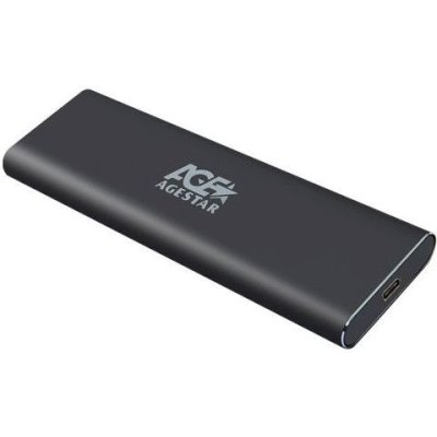 Внешний корпус AgeStar M.2 USB 3.0 NGFF (B-key) AgeStar 3UBNF5C алюминий, черный/серебристый