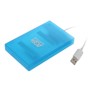 Контейнер для HDD AgeStar Внешний корпус 2.5" SATA HDD/SSD AgeStar SUBCP1 (BLUE) USB 2.0, пластик, синий, безвинтовая конструкция (10612)