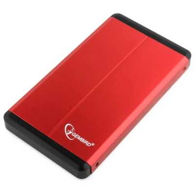 Внешний корпус 2.5" Gembird EE2-U3S-2, красный, USB 3.0, SATA
