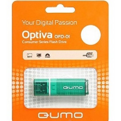 Флешка USB 2.0 QUMO 16Gb Optiva 01 зеленый QM16GUD-OP1-green