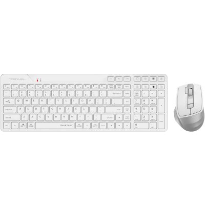 Комплект клавиатура+мышь A4Tech FStyler FB2800C Air2 беспроводной, USB + Bluetooth, 2000 DPI, белый/серый
