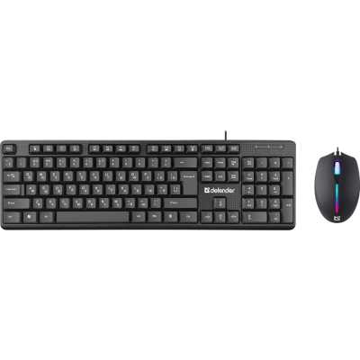 Клавиатура + мышь Defender Triumph C-991 клав:черный мышь:черный/красный USB Multimedia (45991)