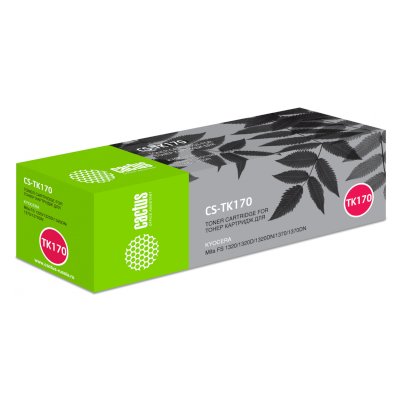 Картридж лазерный Cactus CS-TK170 черный (7200 стр.) для Kyocera Mita P2135 Ecosys, P2135d Ecosys, P2135dn Ecosys, Mita FS 1320, 1320d, 1320dn, 1370, 1370dn