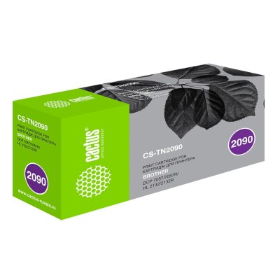 Картридж лазерный Cactus CS-TN2090 TN-2090 черный (1000стр.) для Brother HL-2130R/DCP-7057