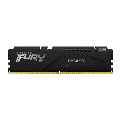 Оперативная память Kingston Fury Beast, DDR5, 16GB (1x16 GB), 5200 MHz, CL40, DIMM, с радиатором, черный