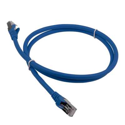 Патч-корд Lanmaster LAN-PC45/S6A-1.0-BL FTP RJ-45 вил.-вилка RJ-45 кат.6A 1м синий LSZH (уп.:1шт)