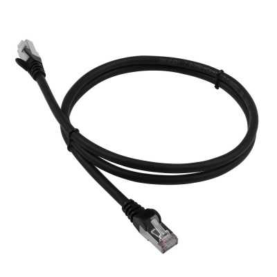 Патч-корд Lanmaster LAN-PC45/S6A-1.0-BK FTP RJ-45 вил.-вилка RJ-45 кат.6A 1м черный LSZH (уп.:1шт)