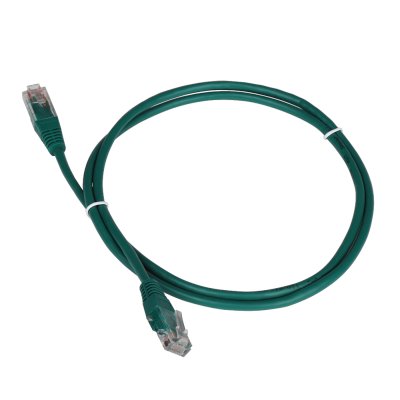 Патч-корд LANMASTER TWT UTP cat.5e, с заливными колпачками, 10.0 м, зеленый