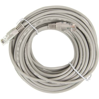 Патч-корд LANMASTER UTP TWT-45-45-10-GY вилка RJ-45-вилка RJ-45 cat.5е 10м серый ПВХ (уп.:1шт)